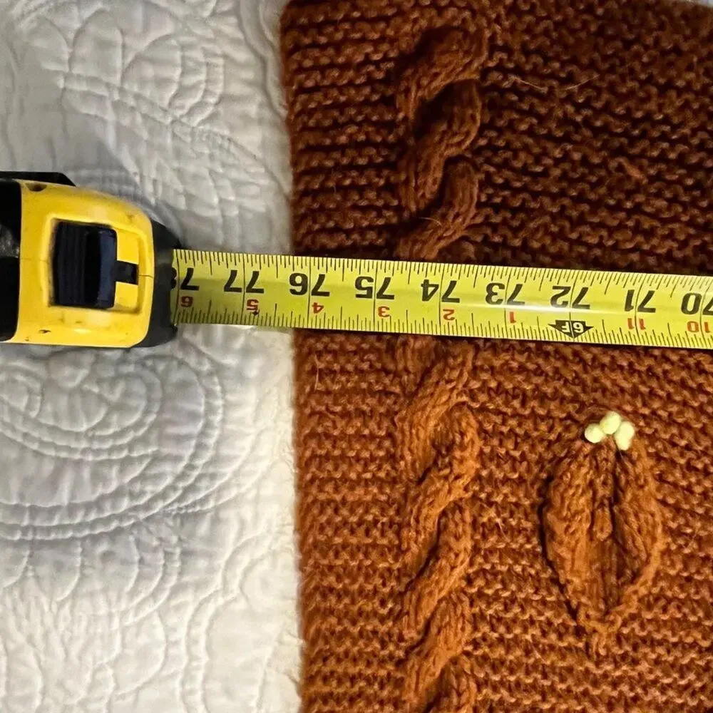 Vintage Blanket Bedspread Crochet Granny Cable Knit Multicolor Fall Cozy Hygge